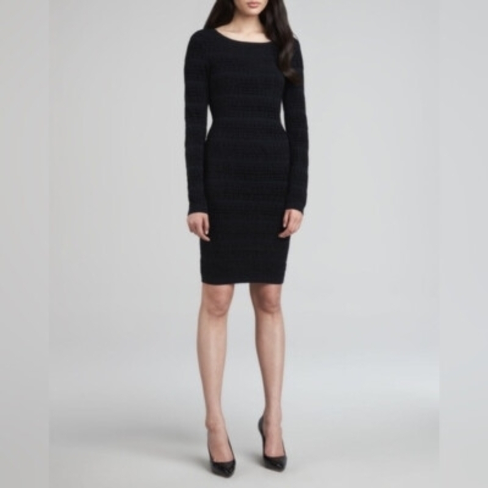 Alice And Olivia Tabita  Women's Wool Blend Dress Long Sleeve Size Small Petite